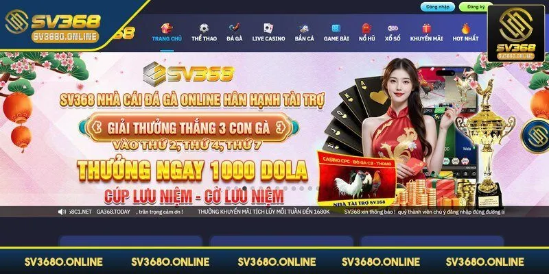 Đại lý SV368 - Dễ dàng kiếm thu nhập hấp dẫn từ hệ thống 2 Thương hiệu SV368 nổi tiếng trên thị trường